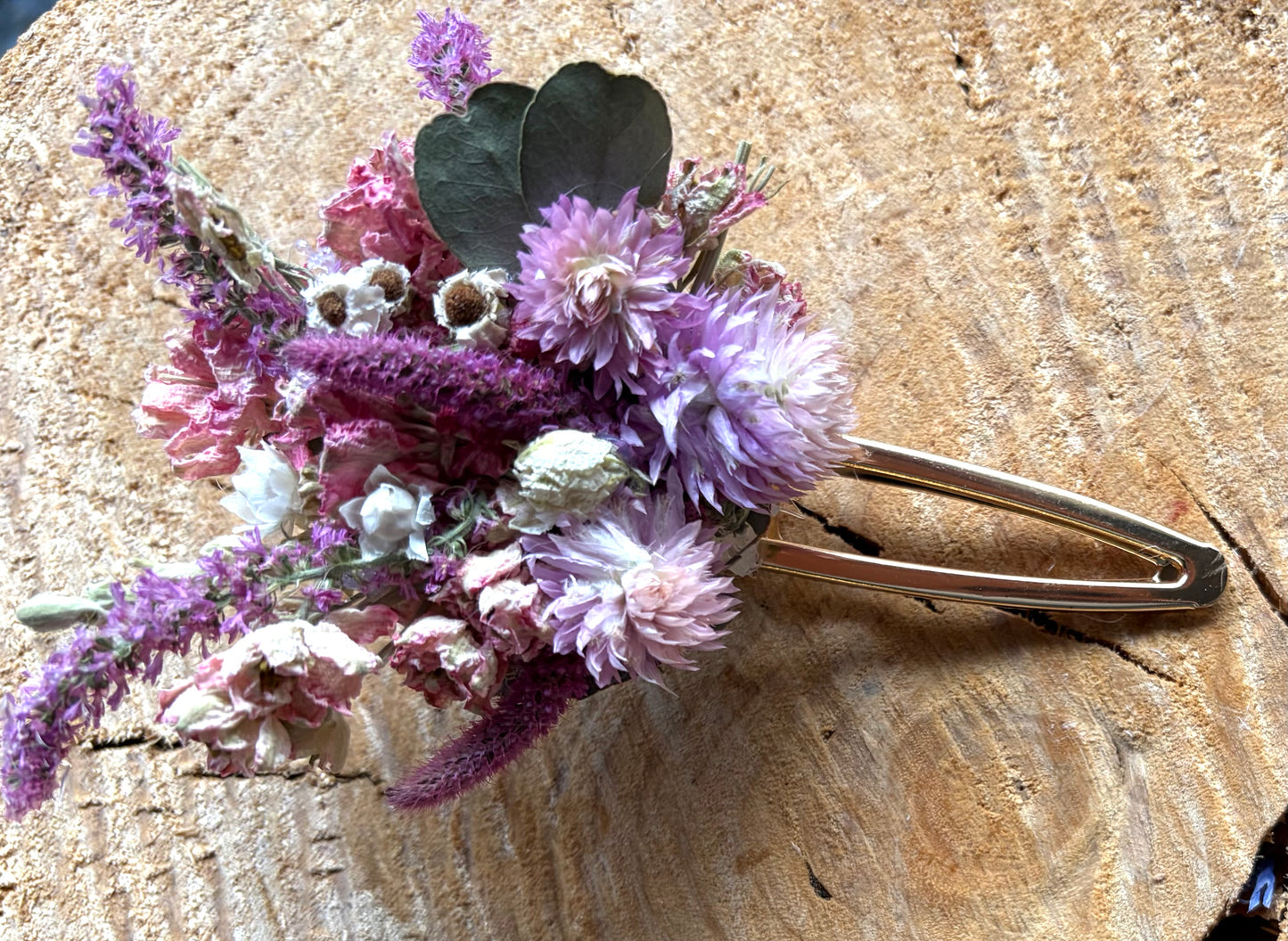 Floral Hair Clip~Gold