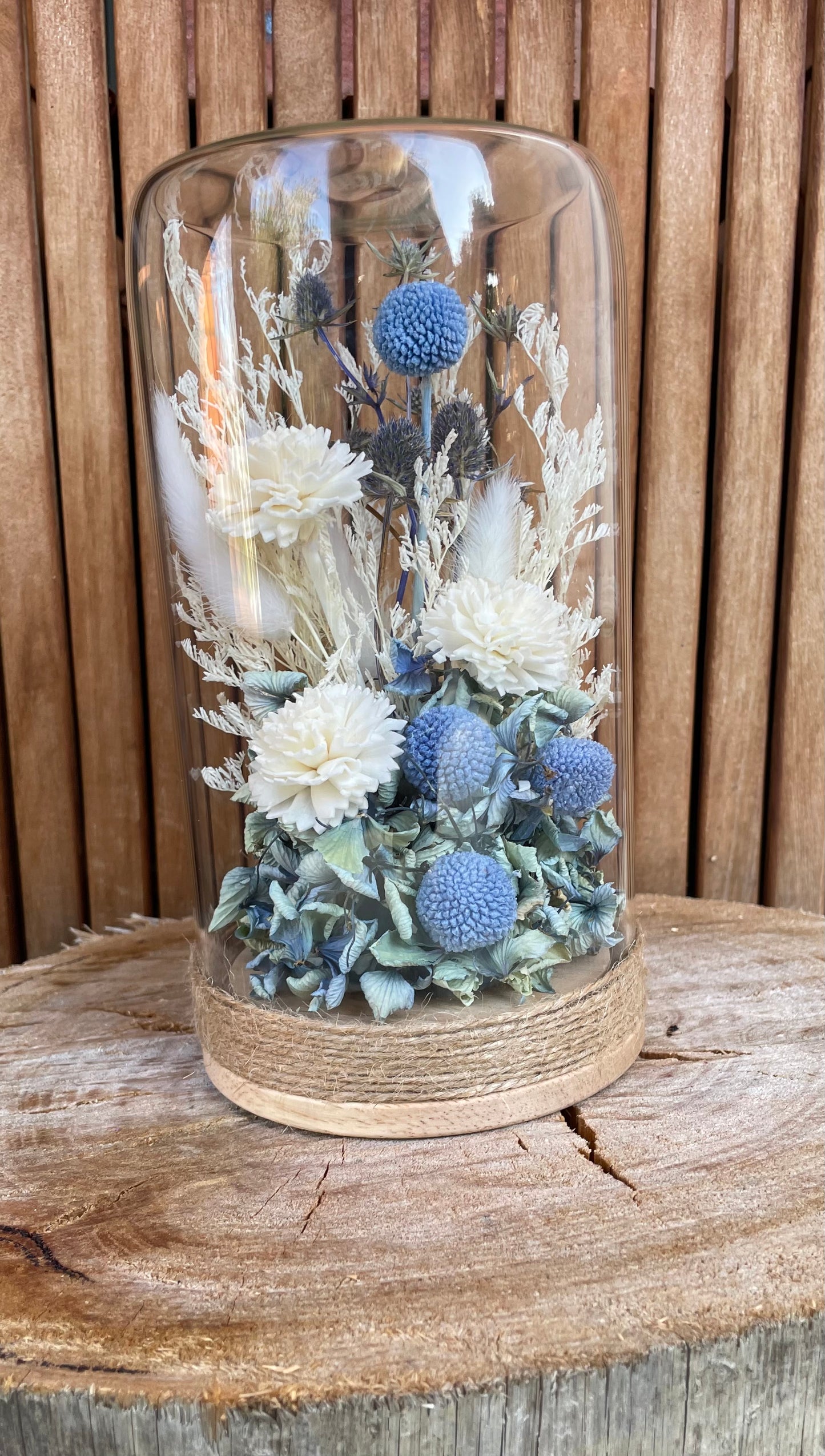 Floral Dome~ Blue/White