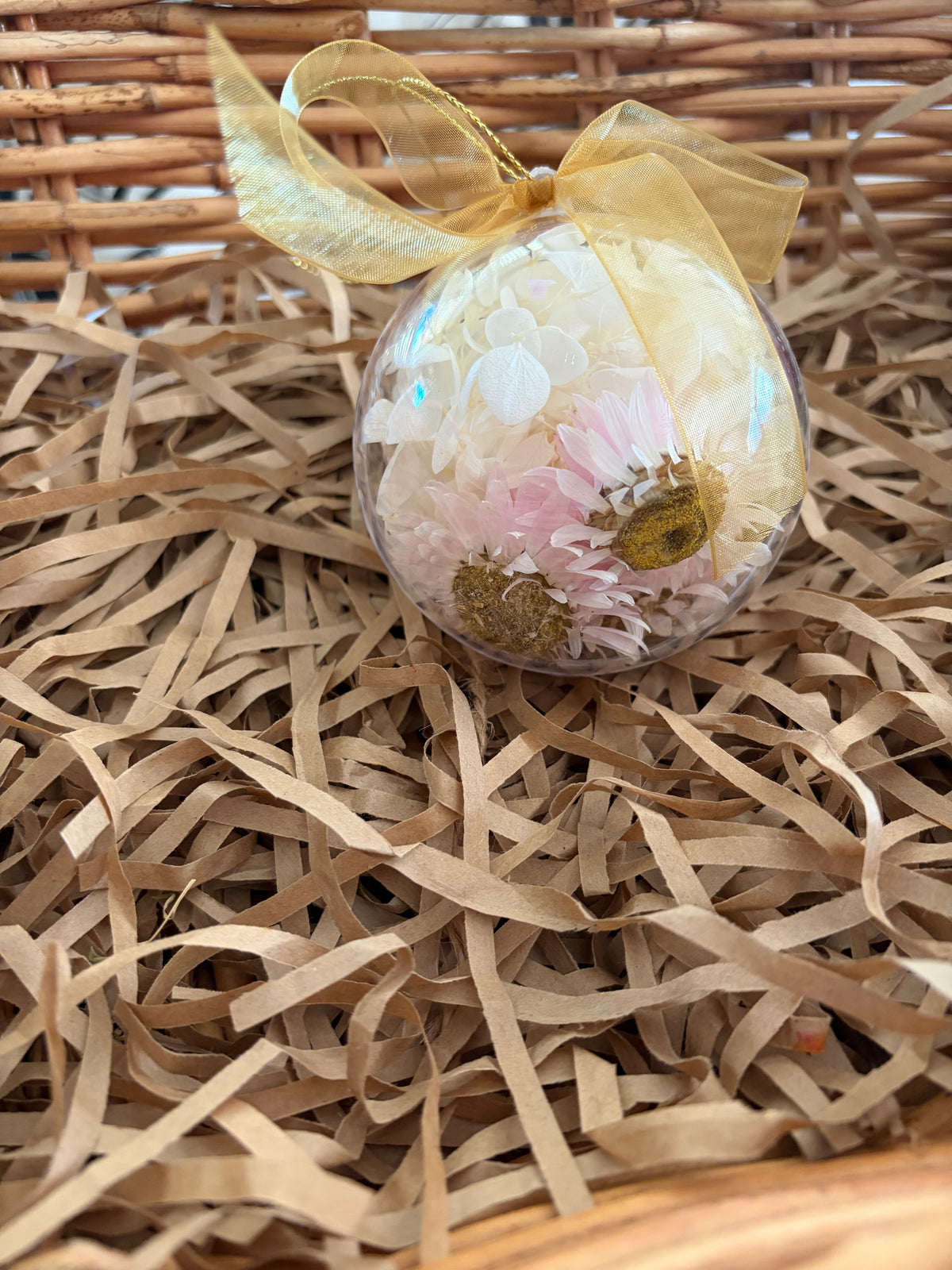 Bauble 8cm~ paper Daisy