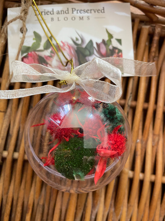 Bauble~ Bright Red/Green 6cm