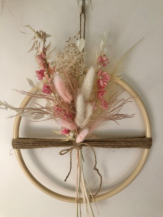 Baby Pink Hoop Posy