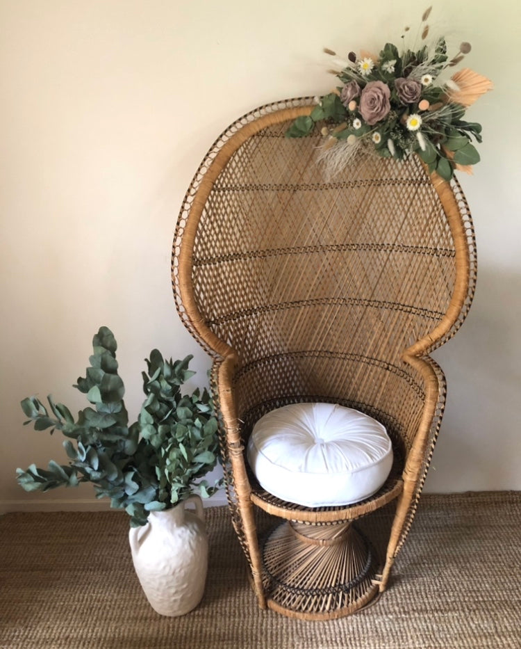 Hire Only -Antique Peacock Chair Natural Rattan