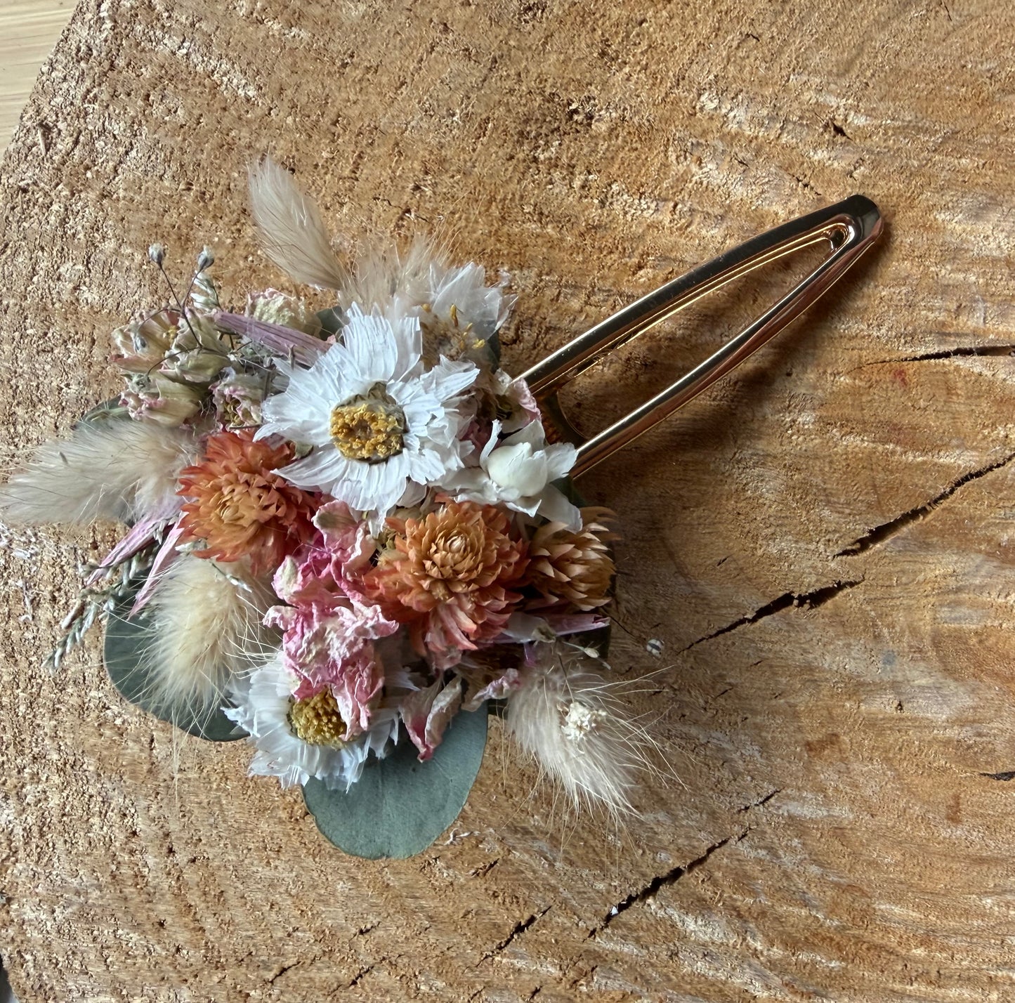 Floral Hair Clip ~ Gold