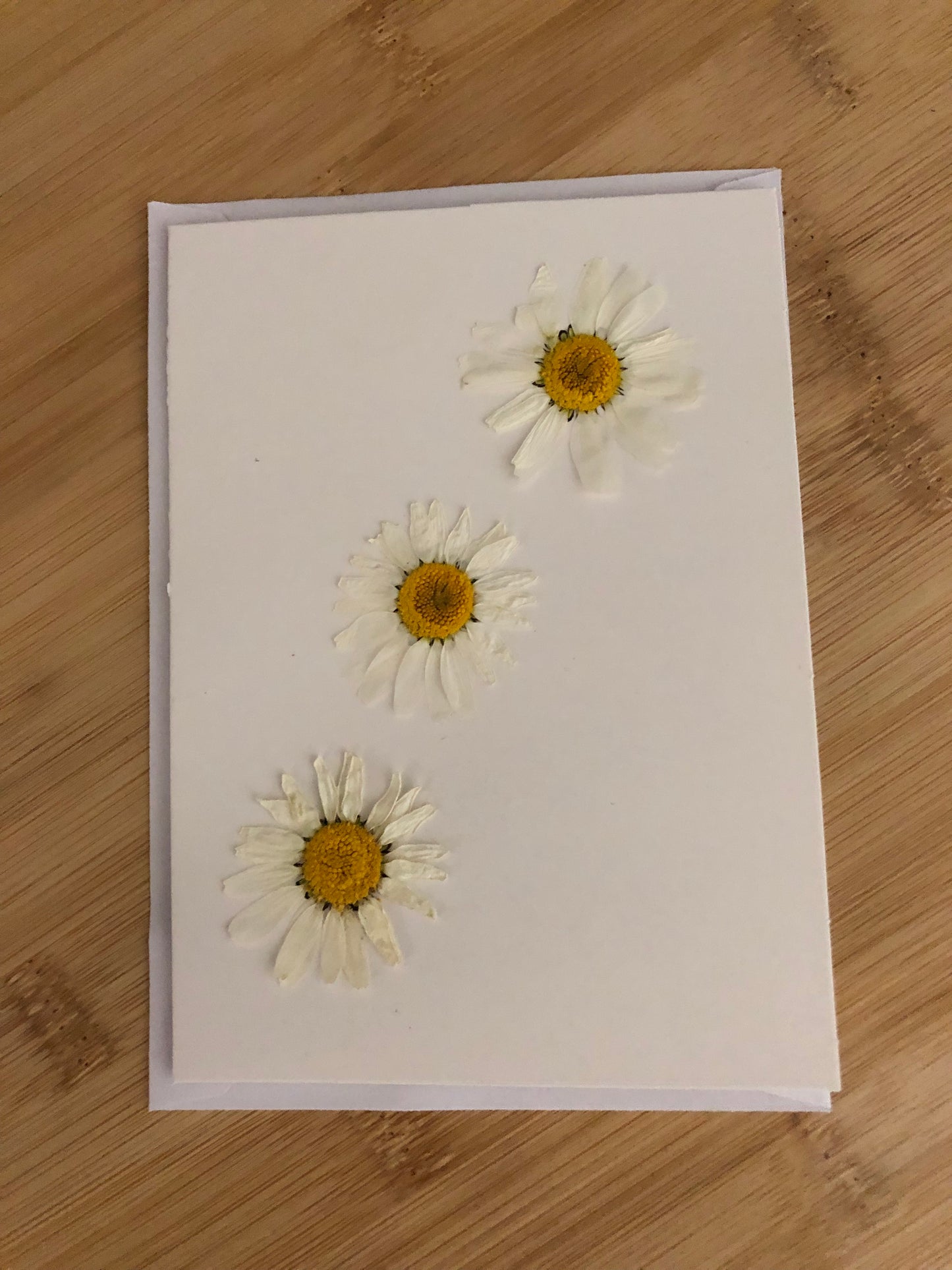 Gift card - pressed daisies