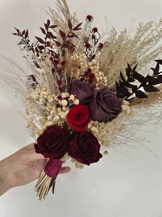 Wedding Bouquet ~ Burgundy Rose