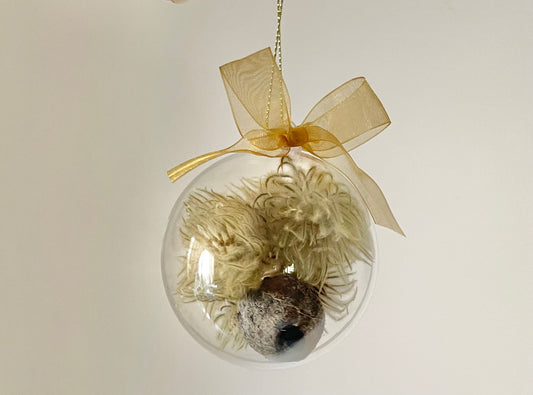 Bauble 8cm Phylicia lemon Gumnut