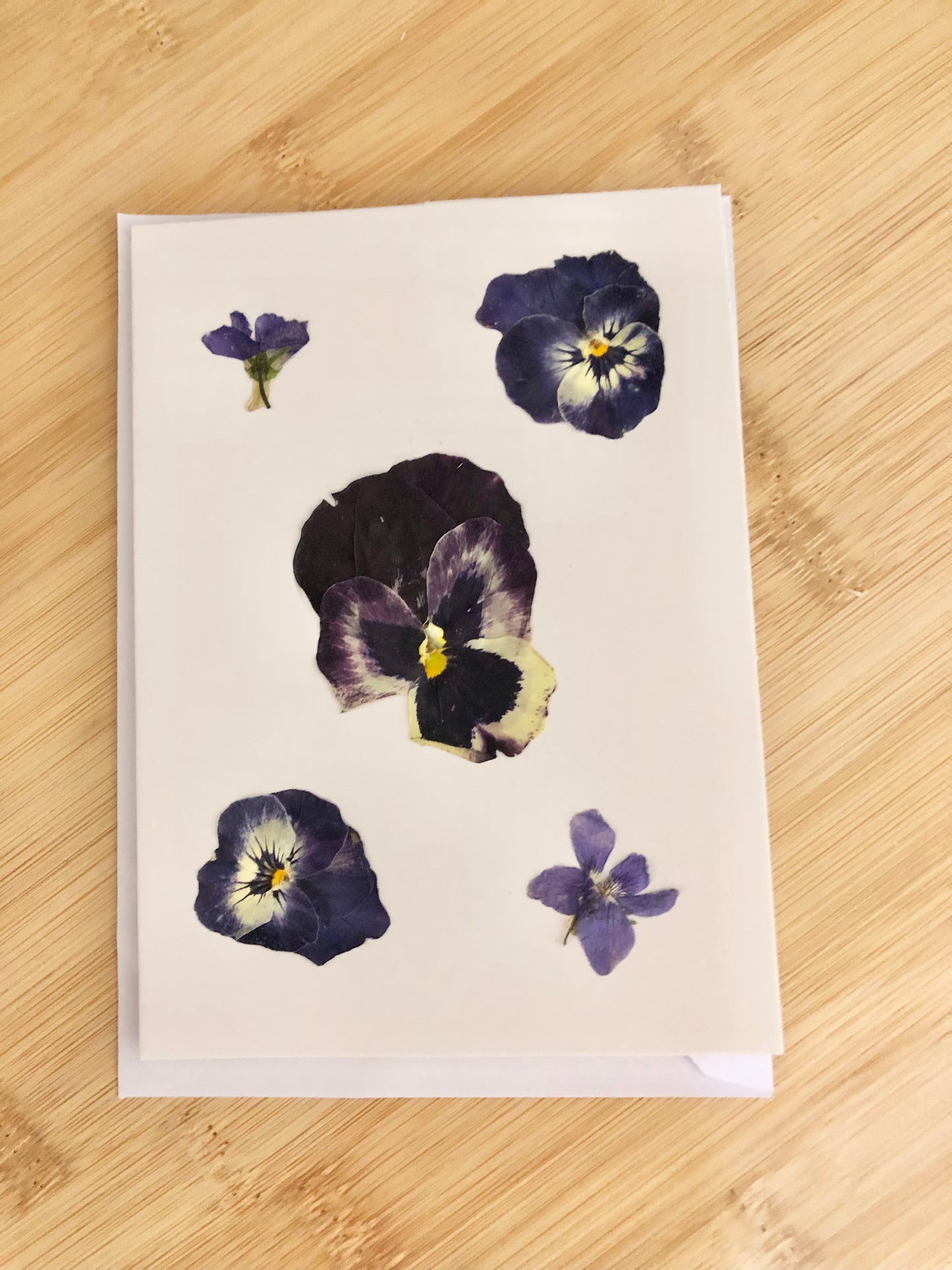 Gift card- deep purple pansy