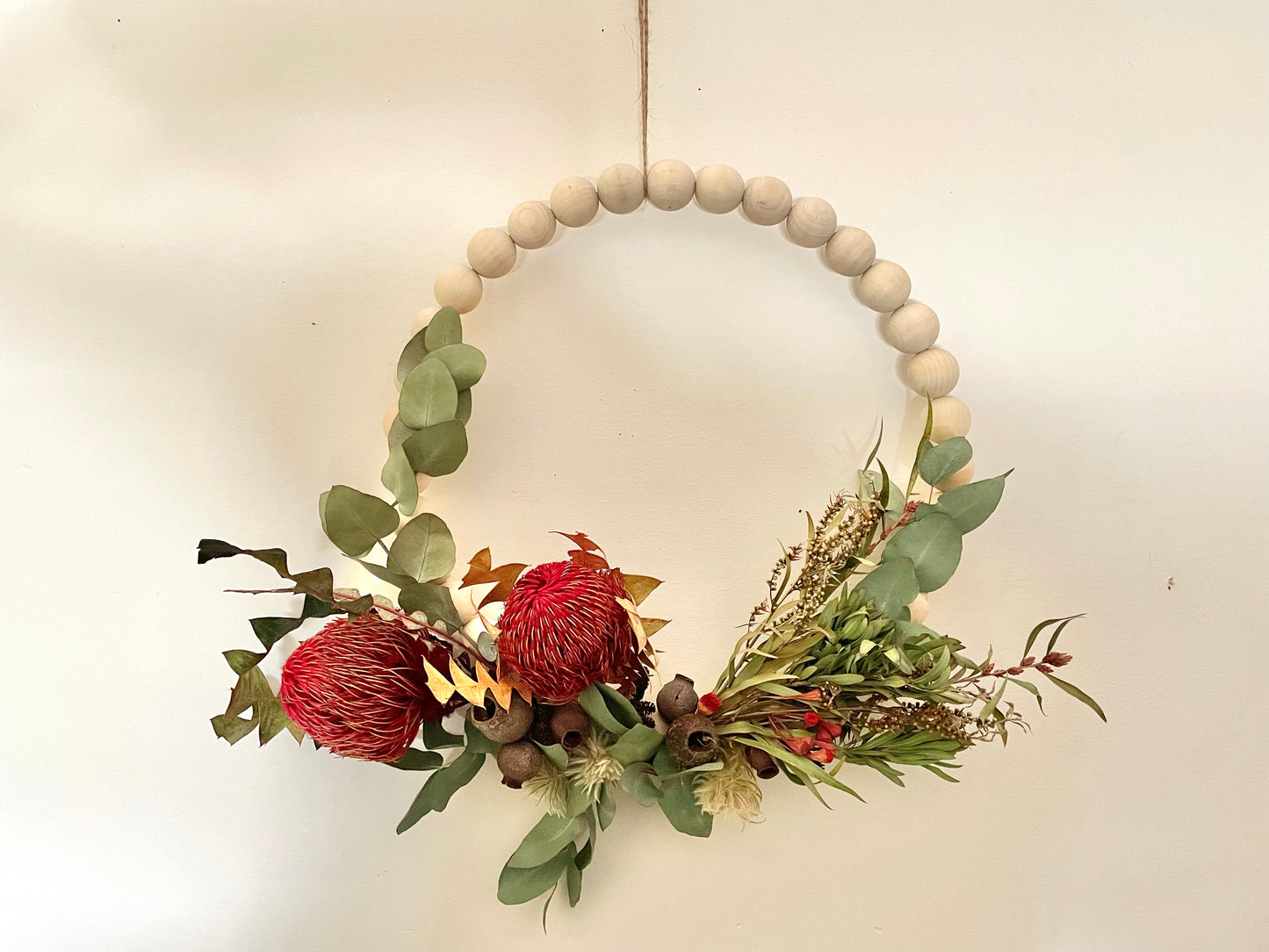 Native Gumnut Reds Wreath