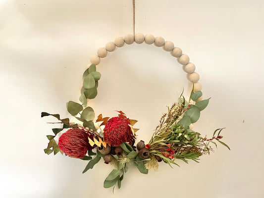 Native Gumnut Reds Wreath