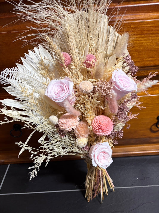 Pink Rose preserved Bunch